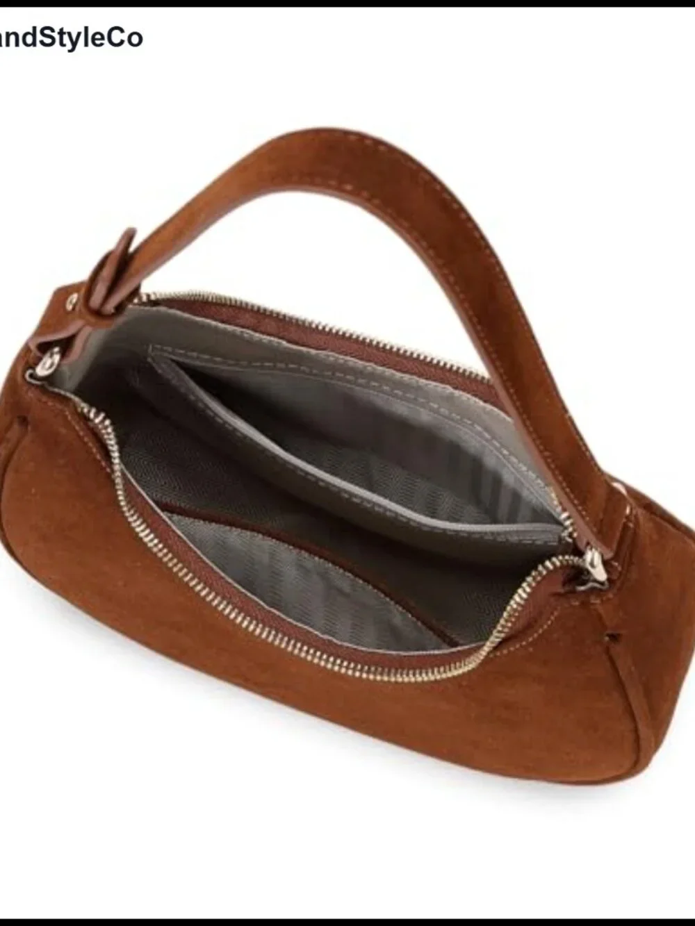 Crescent Hobo Tote PU Leather Underarm Shoulder Bag Women Cute Mini Purse